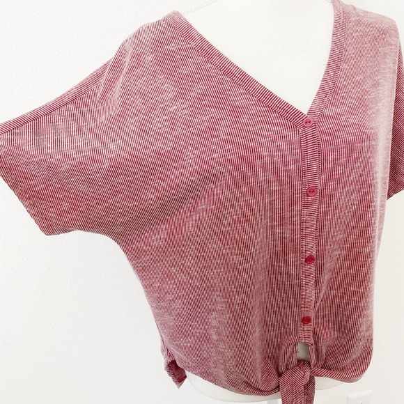 Anthropologie Lavender Field Tie Front Button Down Top Size M - Picture 3 of 6